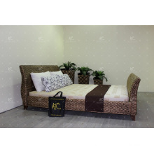 Elegant Water Hyacinth Bed for Bedroom Wicker Furniture